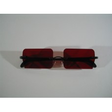 Red clipped corner rectangle interchangeable cosplay costume glasses V1.1