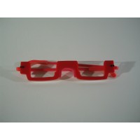 Anime Open top red under frame costume cosplay Glasses