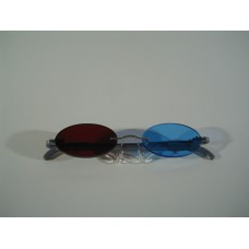 Standard Red and Blue Oval cosplay costume glasses
